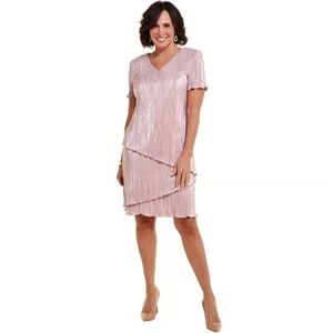 Connected Tiered Asymmetrical V-Neck Dress Size 4